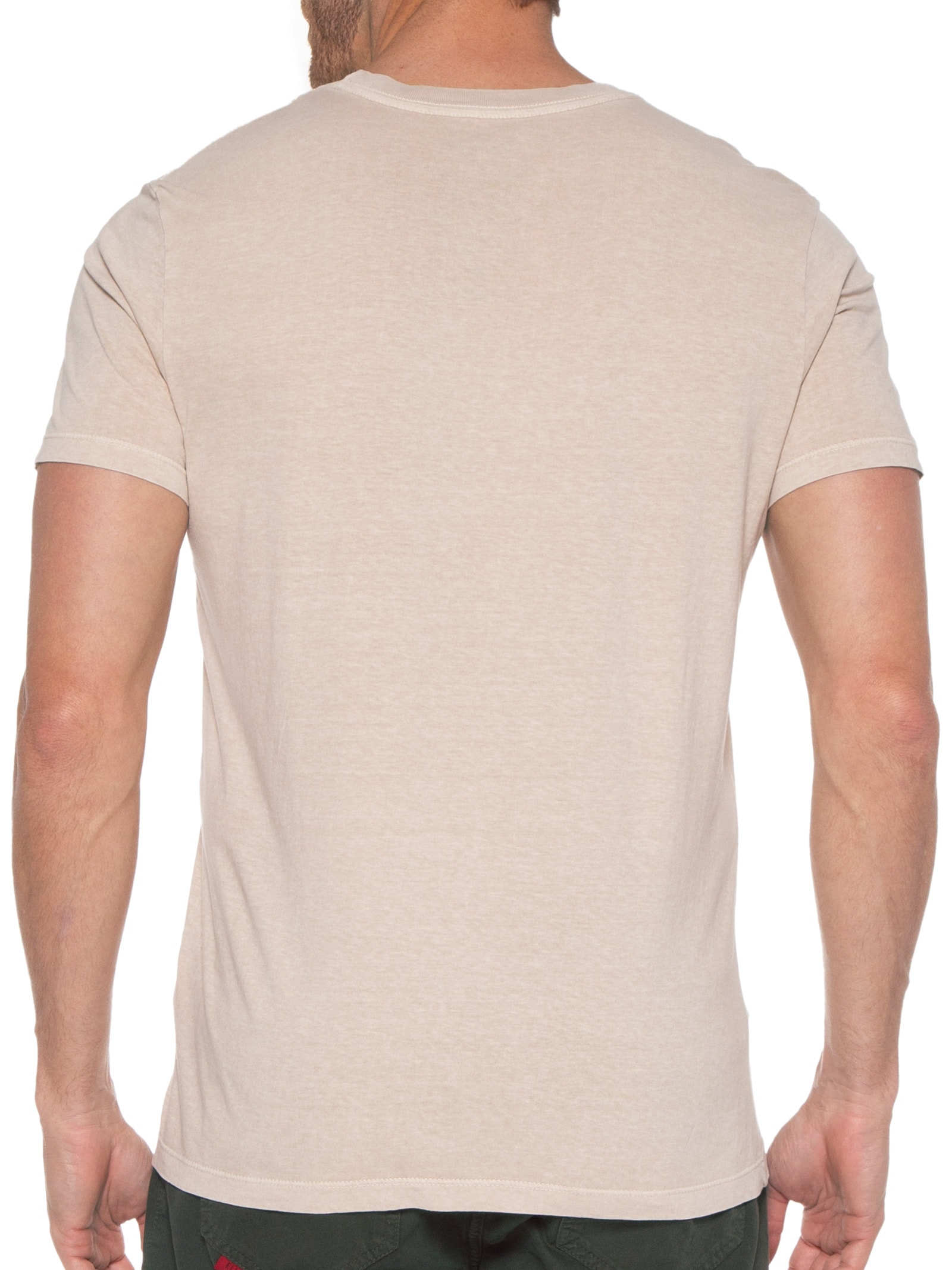 Camiseta Masculina Cotton Washed Surf Edition Classic Mc Bege Ellus