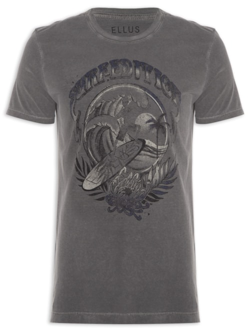 Camiseta Masculina Cotton Washed Surf Edition Classic Mc – Cinza