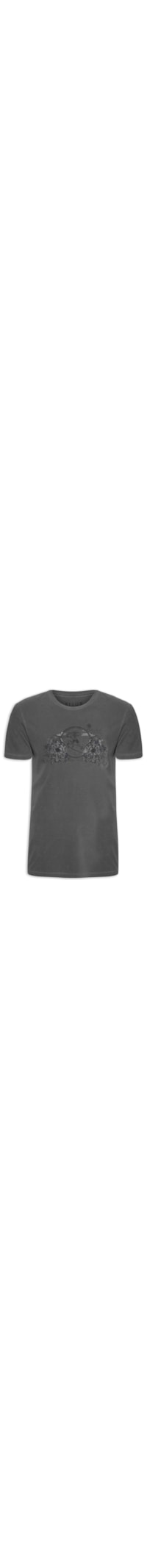 Camiseta Masculina Cotton Washed Surf Flowers Classic Mc - Preto