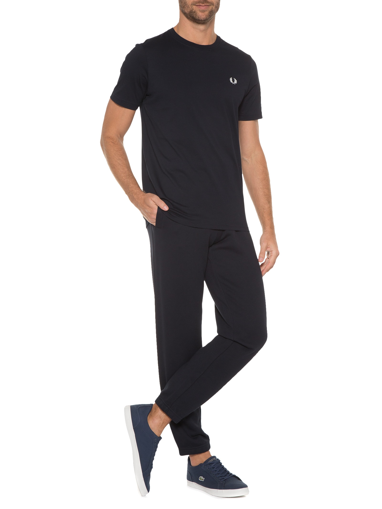 Camiseta Masculina Crew Neck Azul Fred Perry