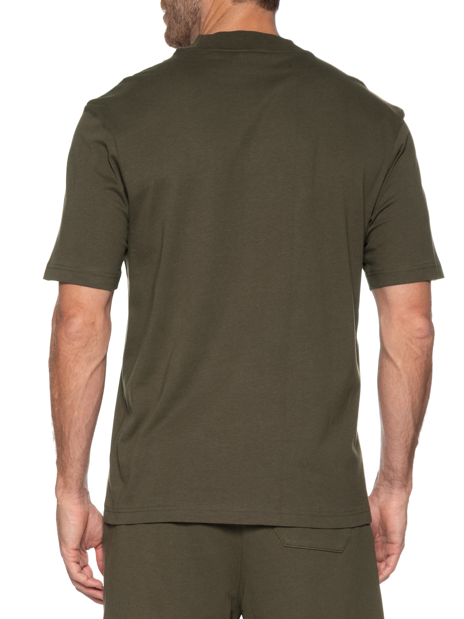 Camiseta Masculina Crew Neck Blue Logo Nieros Marrom Hugo