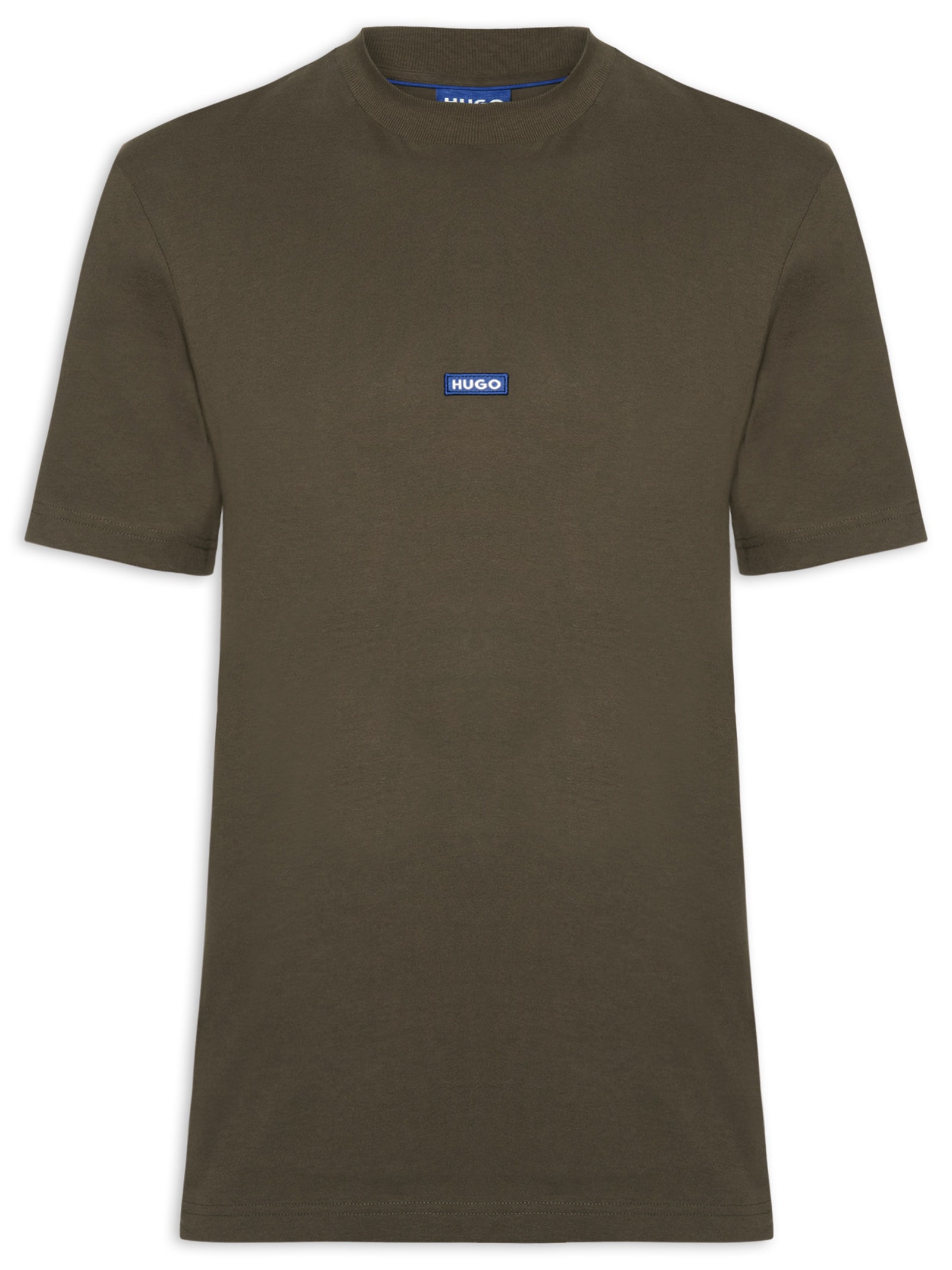 Camiseta Masculina Crew Neck Blue Logo Nieros Marrom Hugo