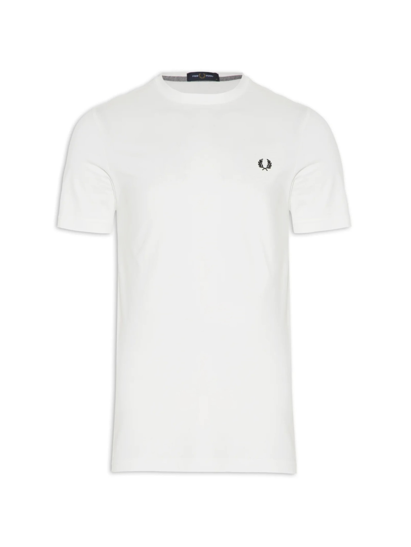 Camiseta Masculina Crew Neck Branco Fred Perry