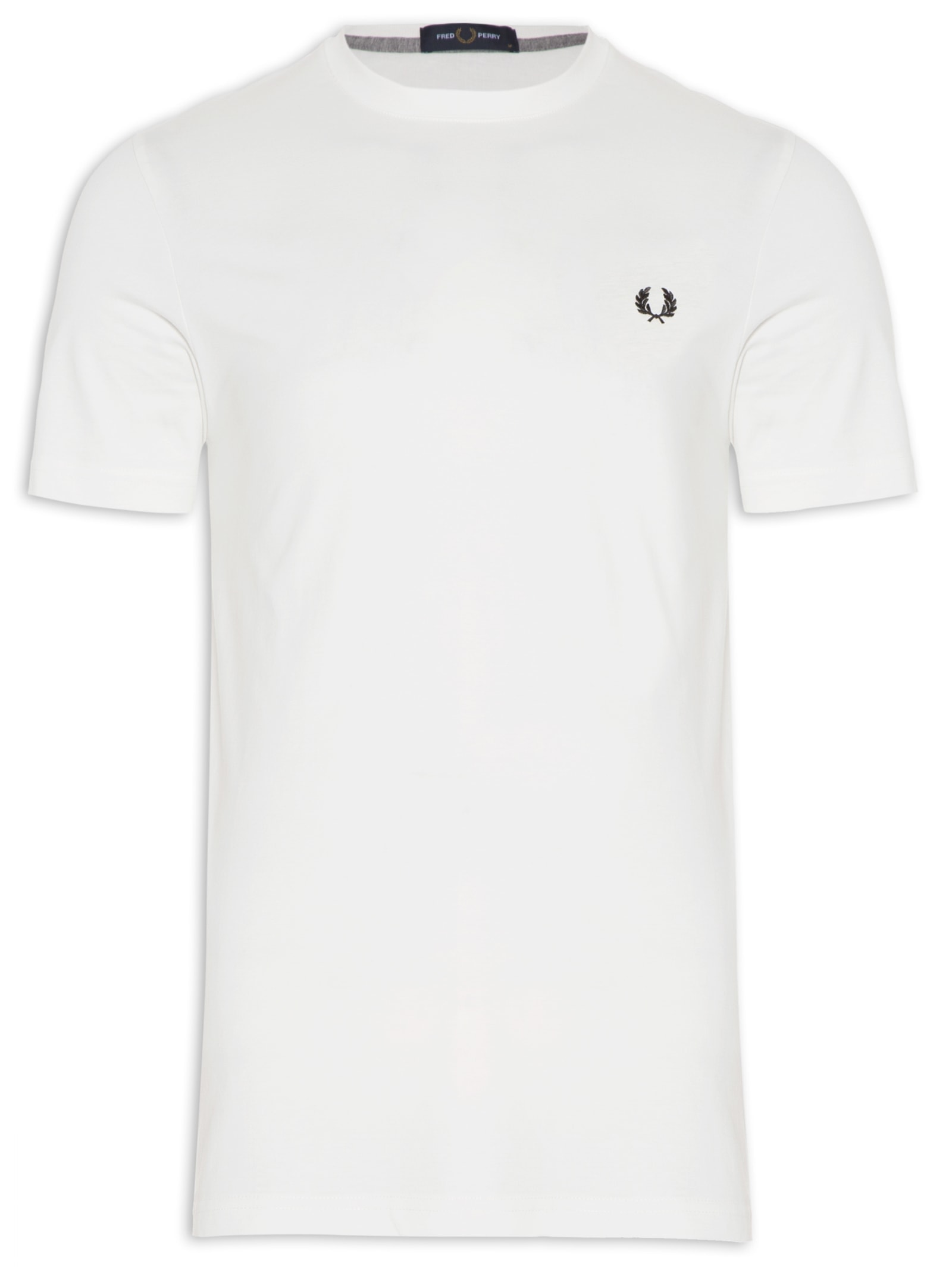 Camiseta Masculina Crew Neck Branco Fred Perry