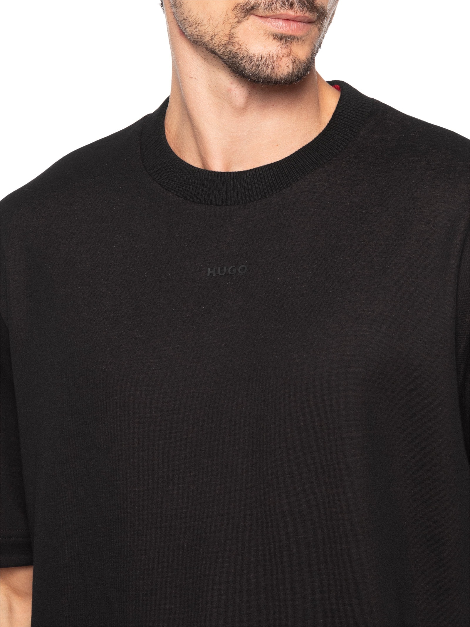 Camiseta Masculina Crew Neck Daneon Preto Hugo