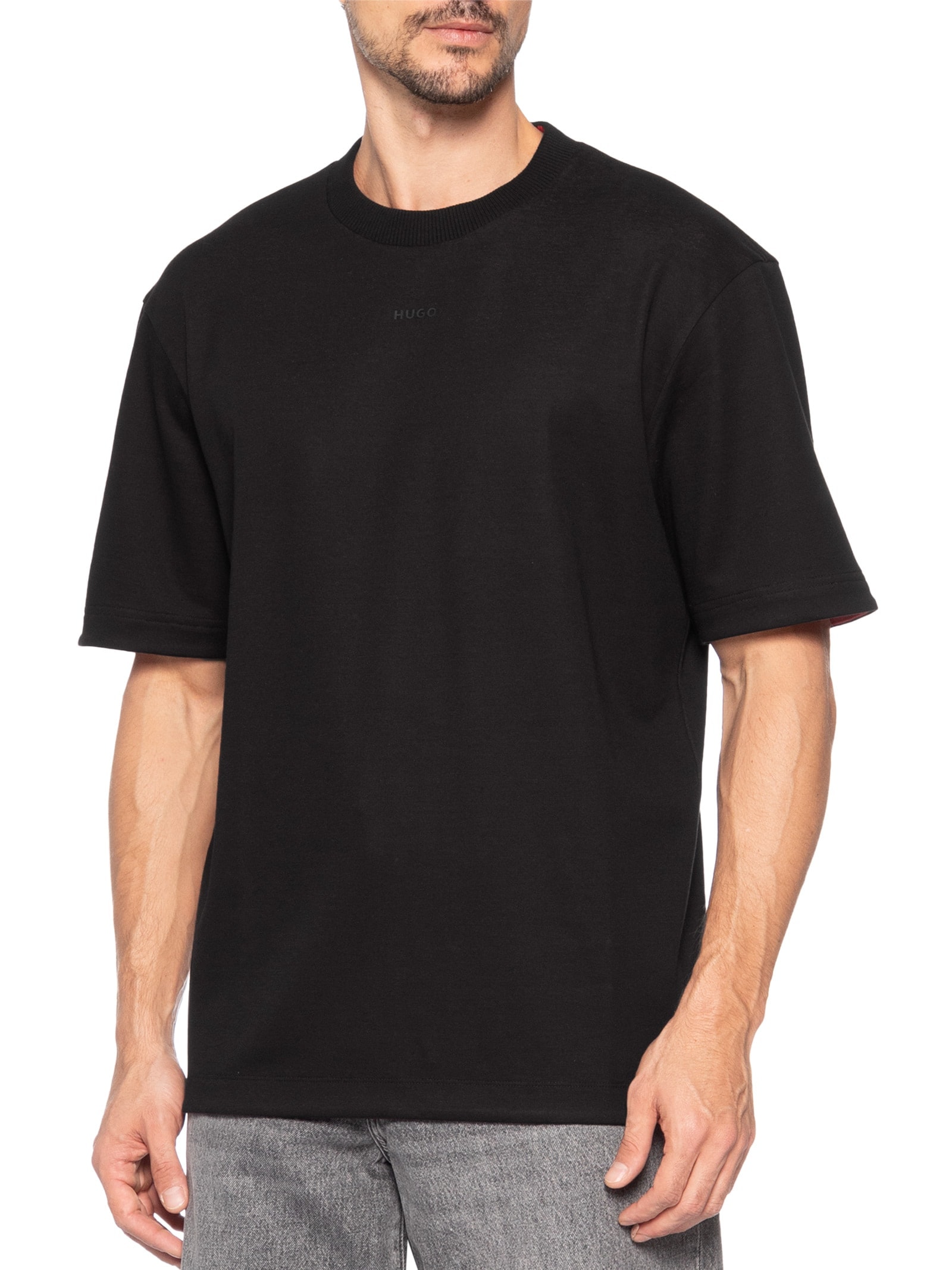 Camiseta Masculina Crew Neck Daneon Preto Hugo