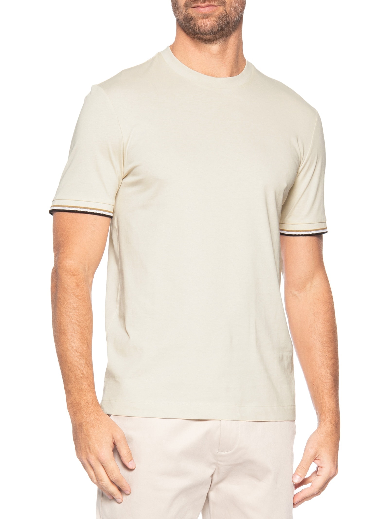 Camiseta Masculina Crew Neck Thompson 04 Branco Boss