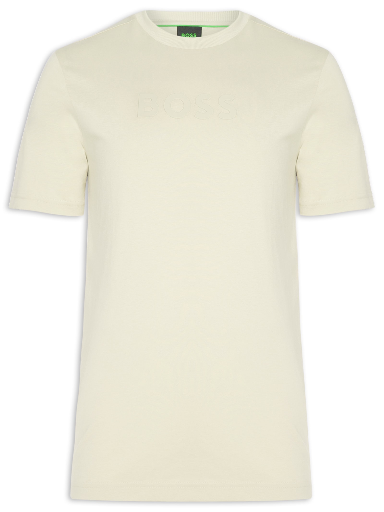 Camiseta Masculina Crew Neck TS-Logo Bege Boss