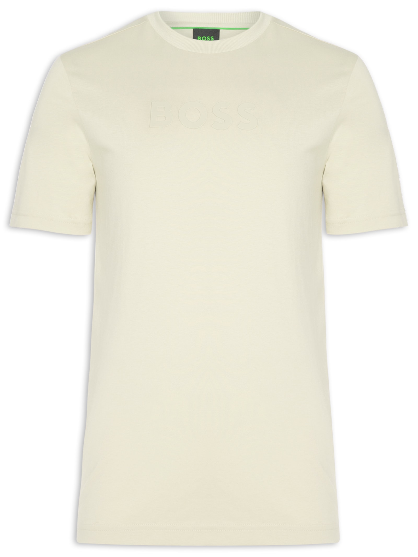 Camiseta Masculina Crew Neck TS-Logo Bege Boss