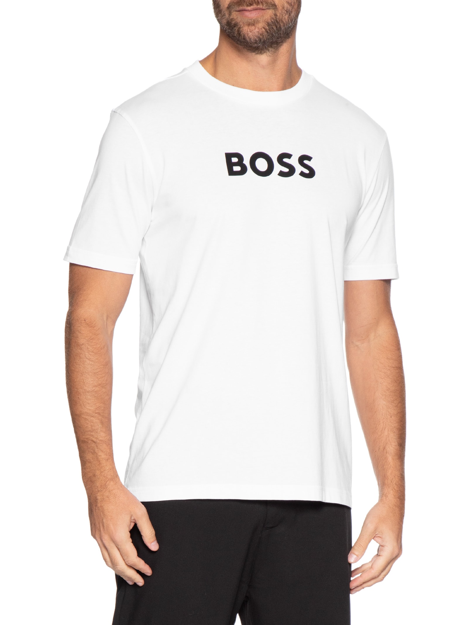 Camiseta Masculina Crew Neck TS-Logo Off White Boss