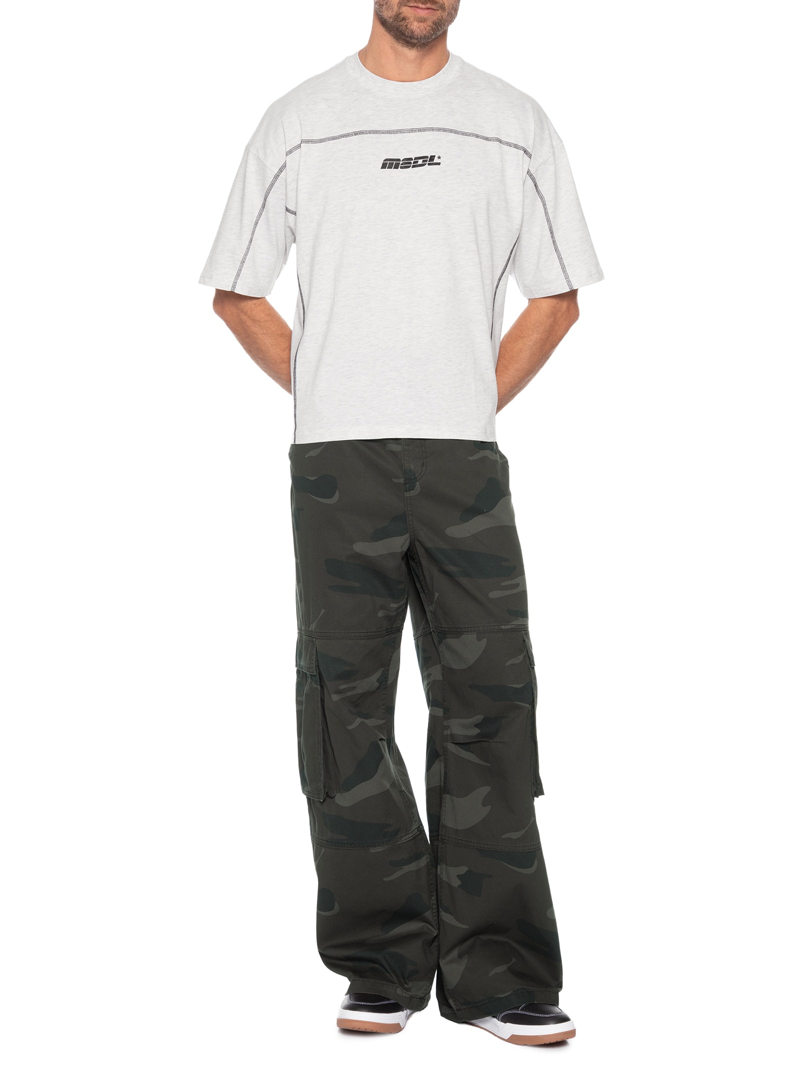 Camiseta Masculina Cropped Fit Graphic Branco Cotton On