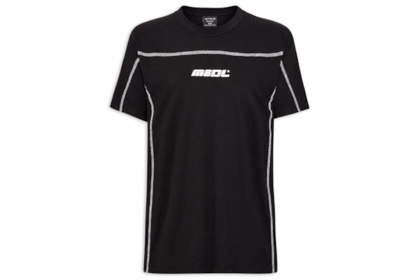 Camiseta Masculina Cropped Fit Graphic - Preto