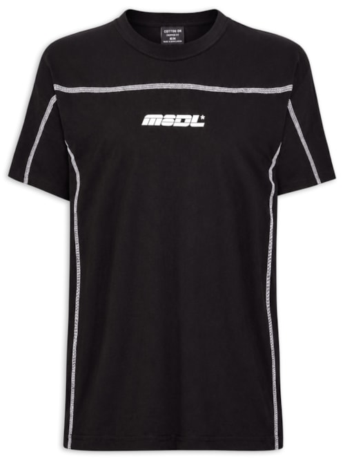 Camiseta Masculina Cropped Fit Graphic – Preto