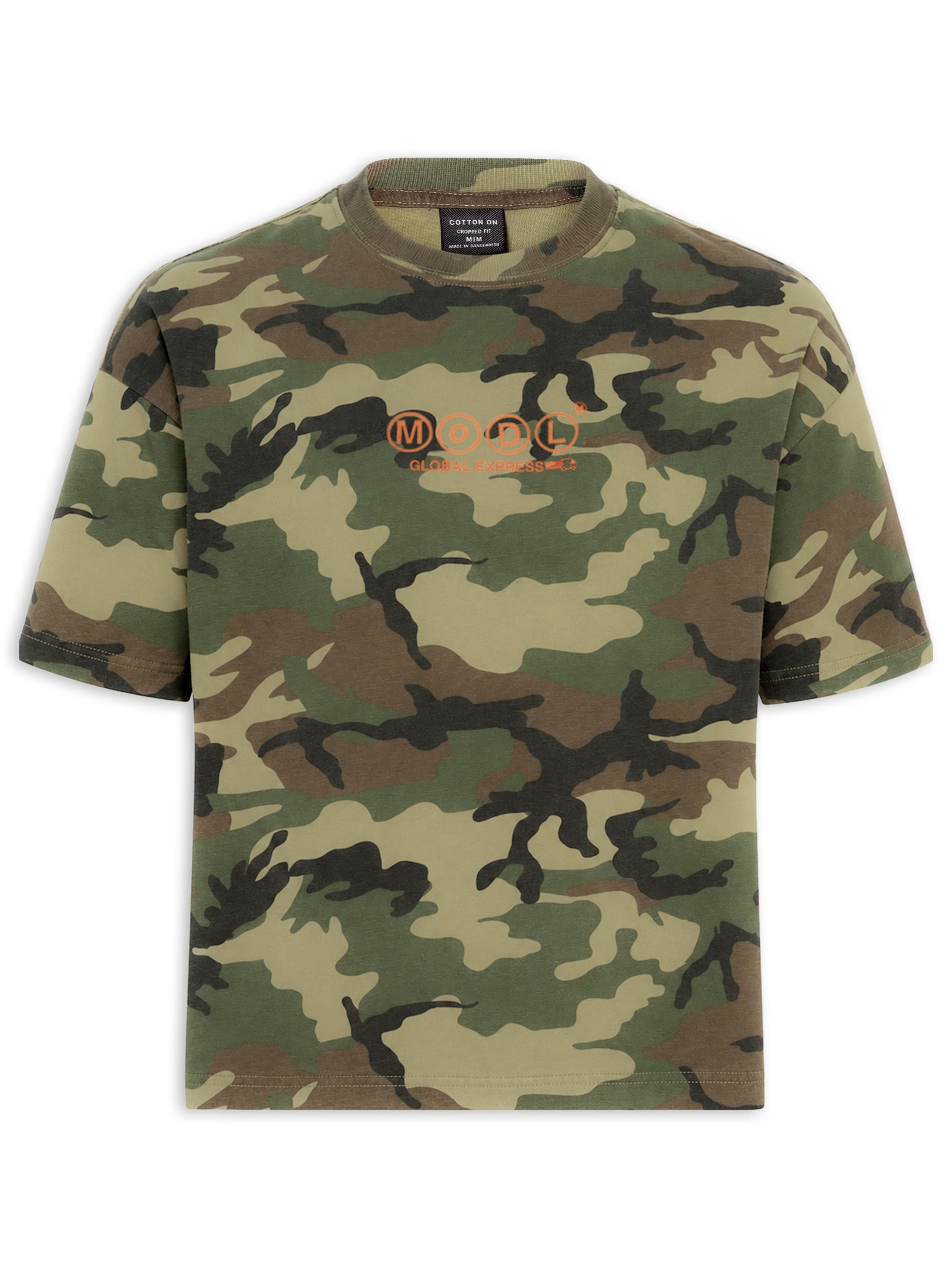 Camiseta Masculina Cropped Fit Graphic Verde Cotton On