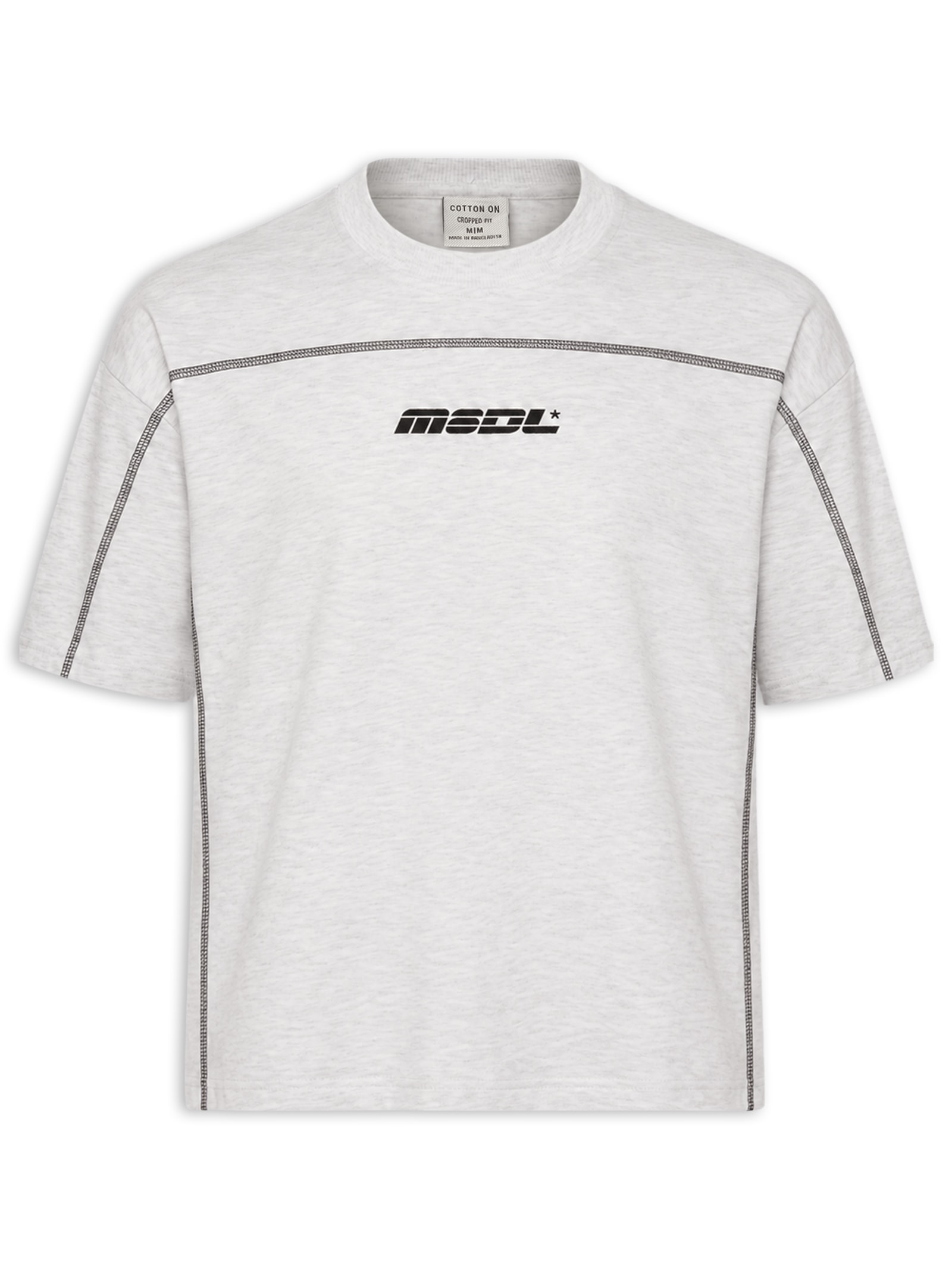 Camiseta Masculina Cropped Fit Graphic – Branco Cotton On