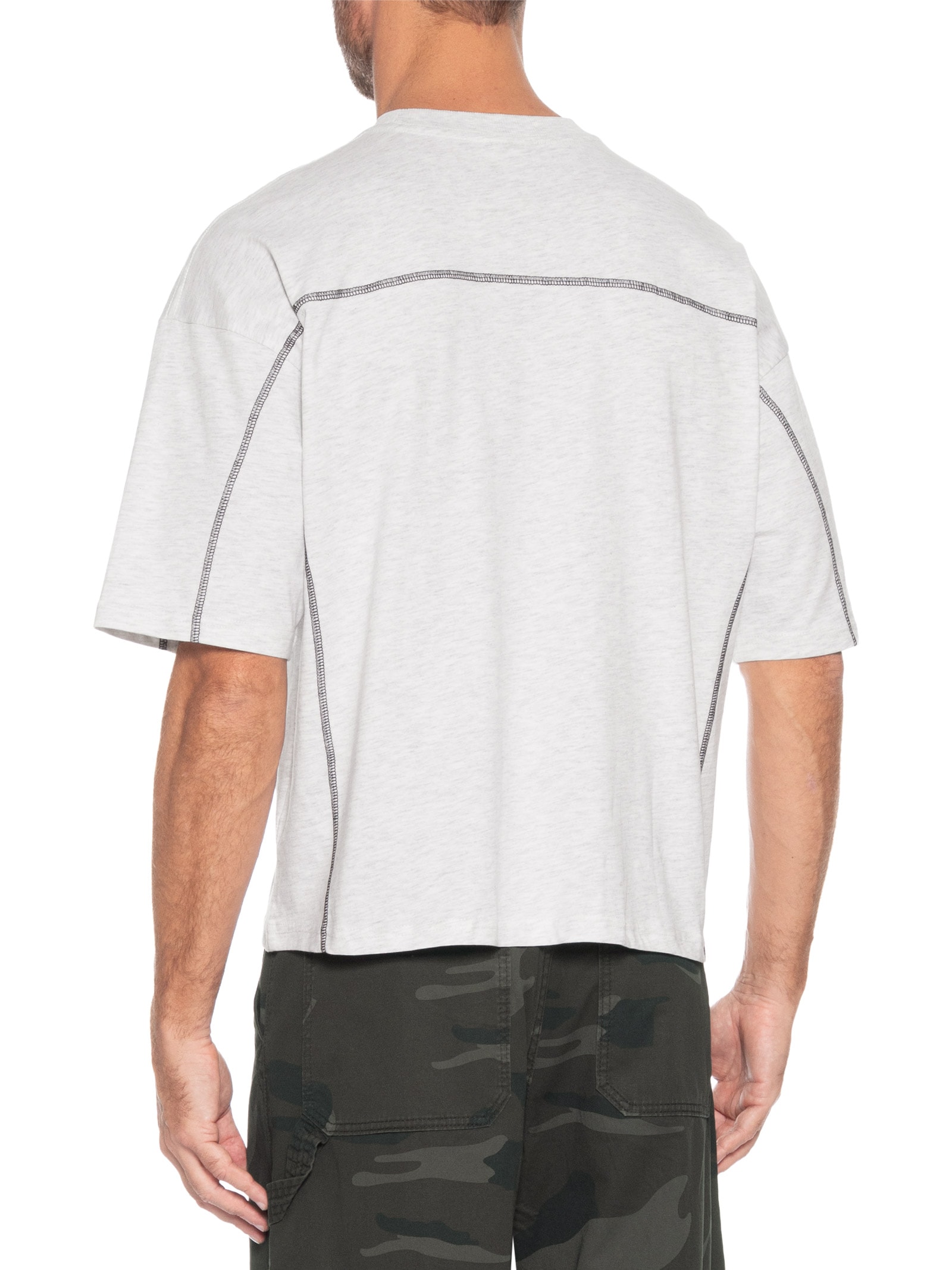 Camiseta Masculina Cropped Fit Graphic – Branco Cotton On