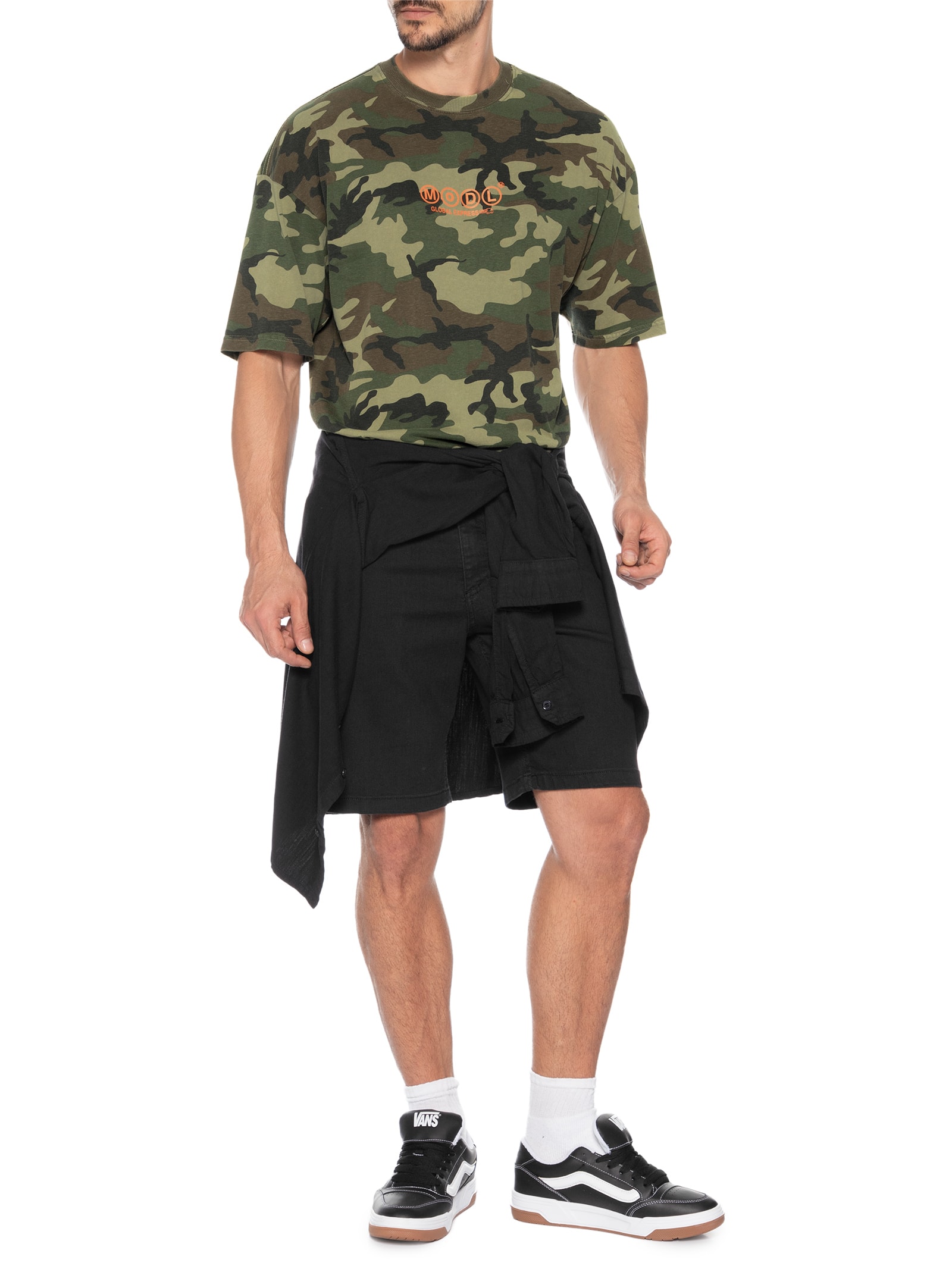 Camiseta Masculina Cropped Fit Graphic – Verde Cotton On