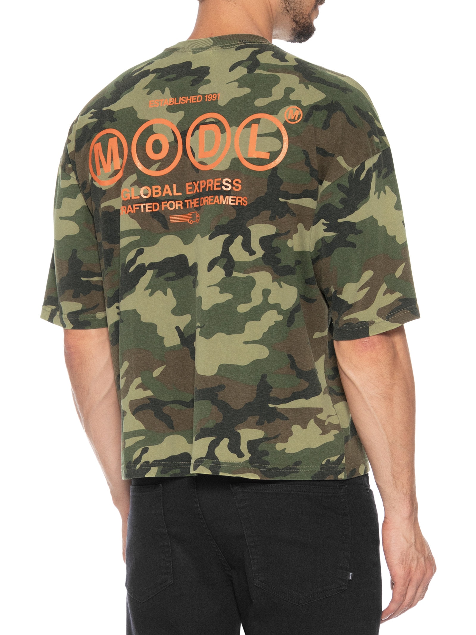 Camiseta Masculina Cropped Fit Graphic – Verde Cotton On