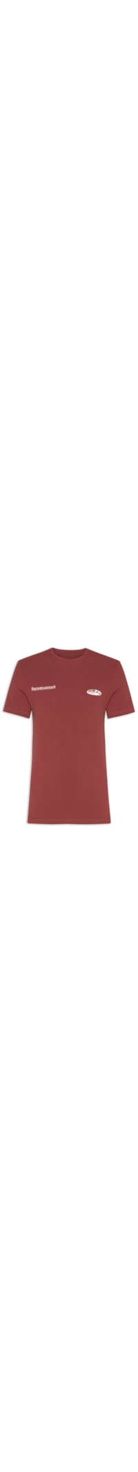 Camiseta Masculina Curta Double Face Snowboarders - Vermelho
