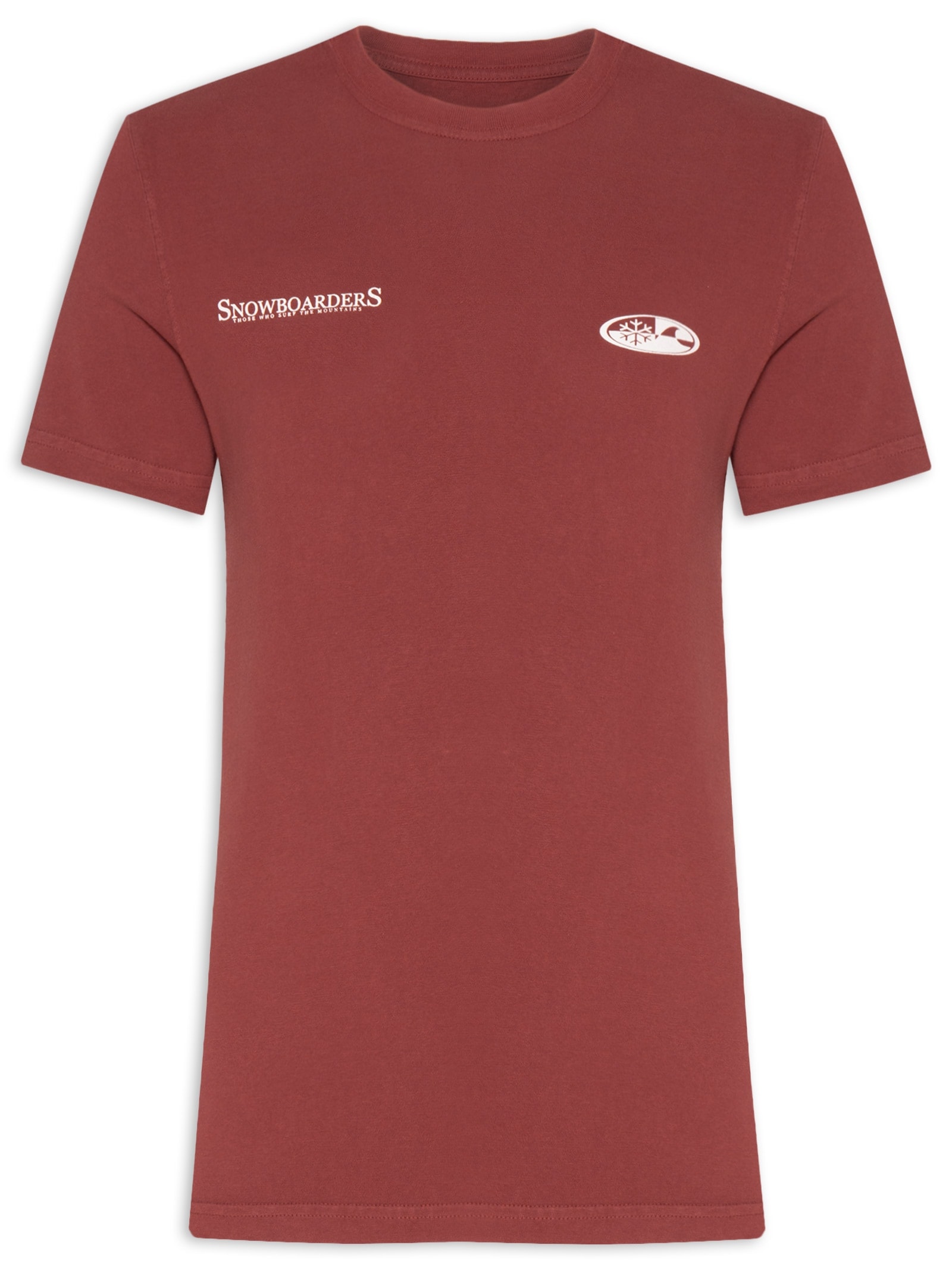 Camiseta Masculina Curta Double Face Snowboarders Vermelho Osklen
