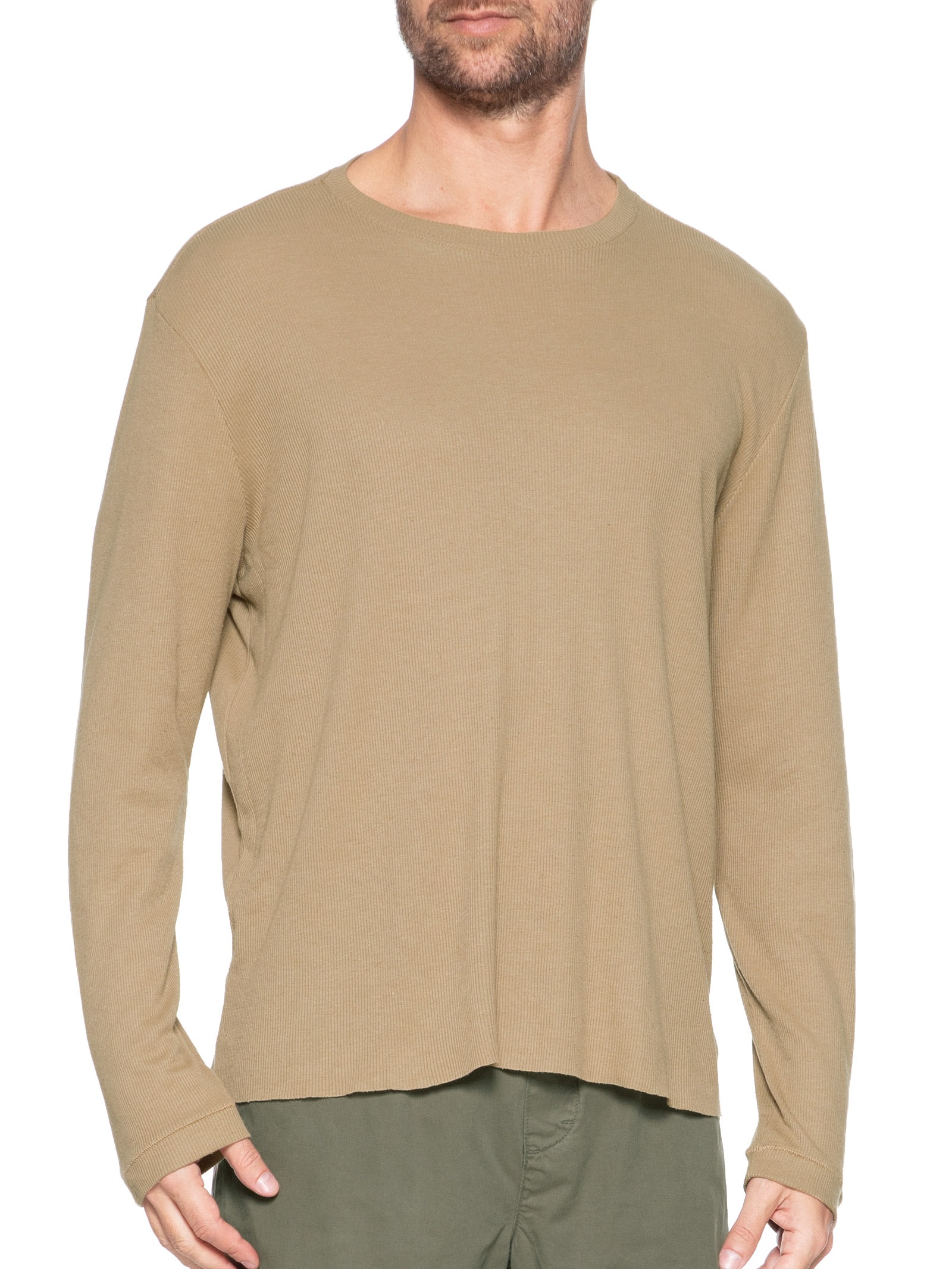 Camiseta Masculina Cutback Manga Longa Bege Osklen