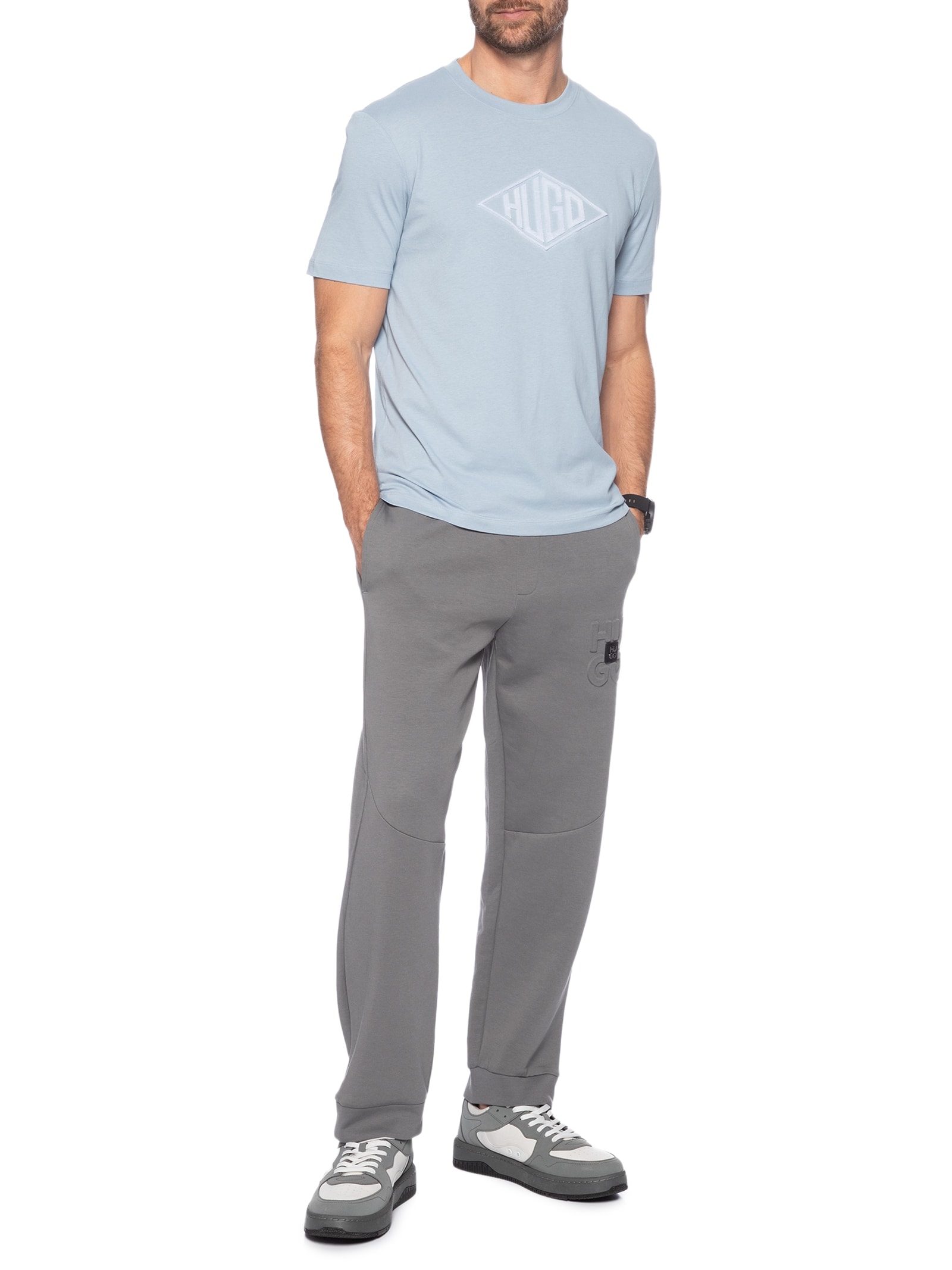 Camiseta Masculina Dalendi Azul Hugo