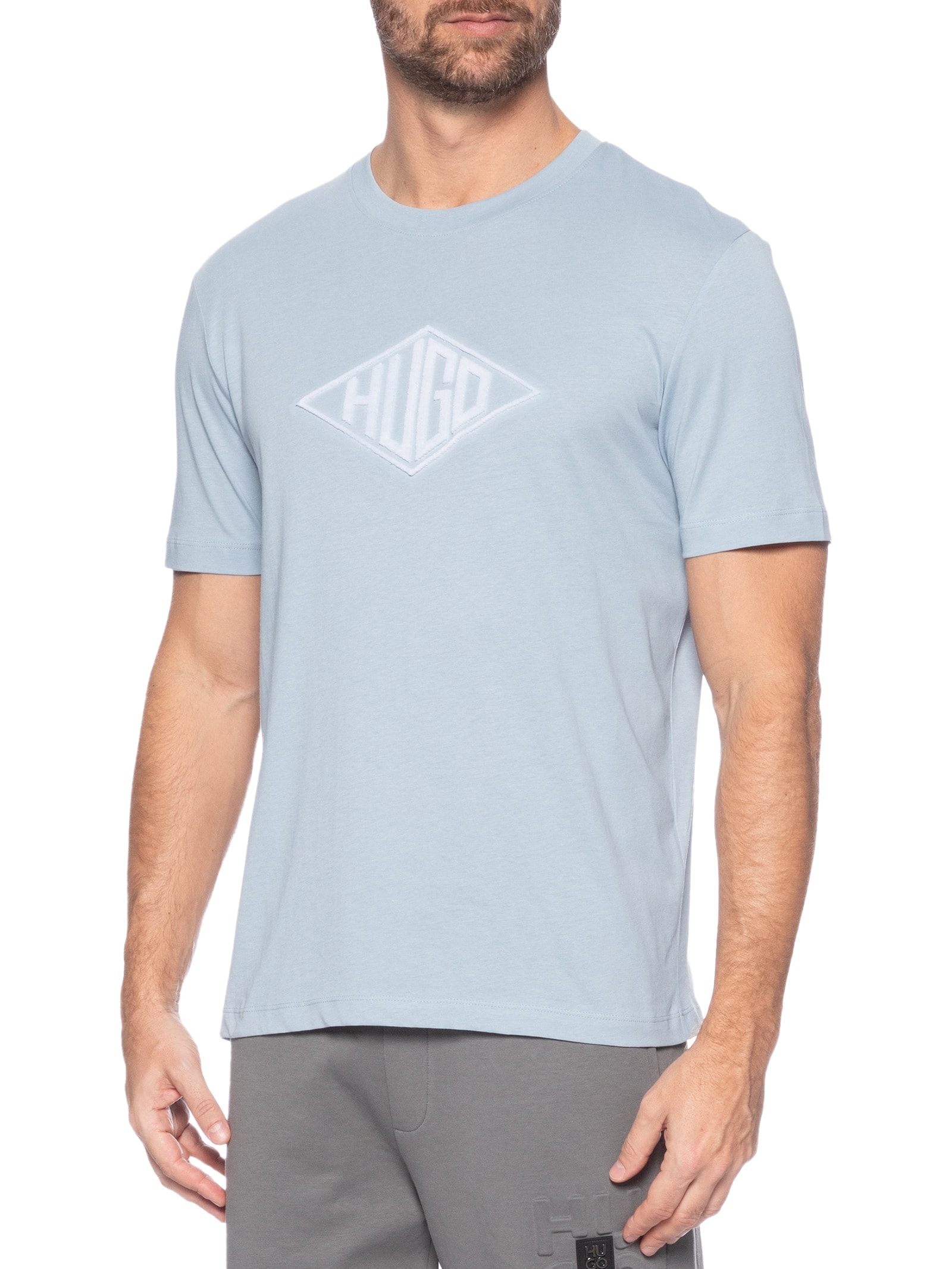 Camiseta Masculina Dalendi Azul Hugo
