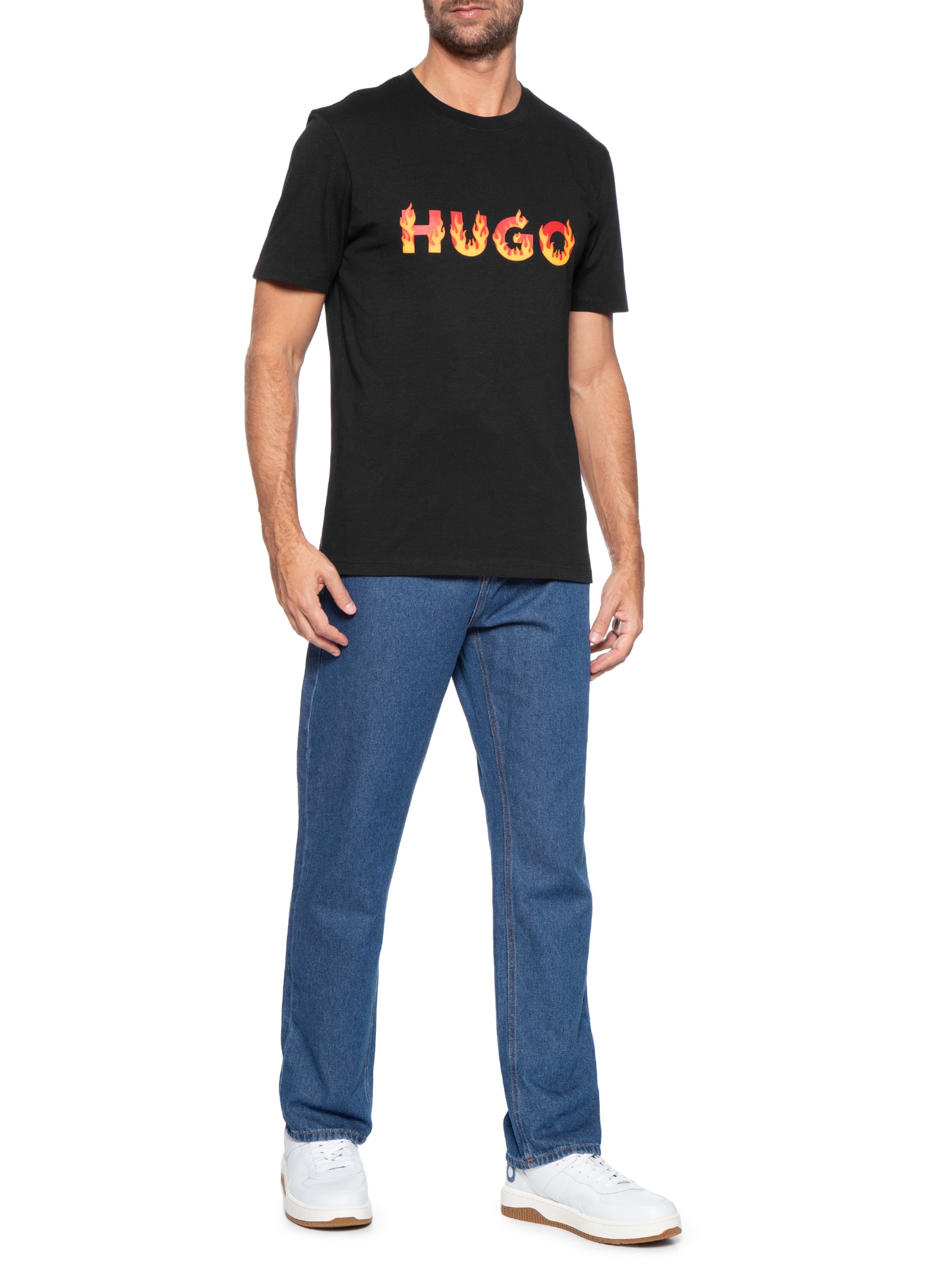 Camiseta Masculina Danda 10225143 01 Preto Hugo