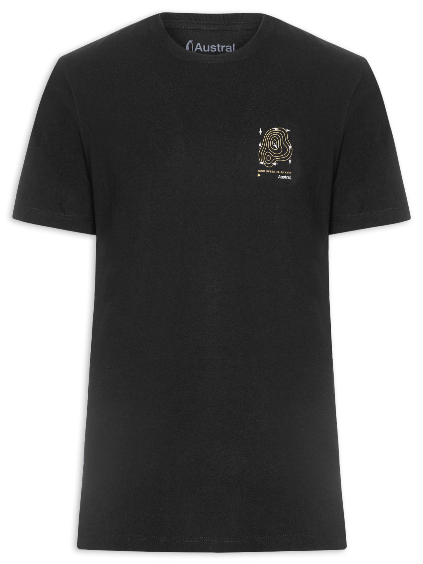 Camiseta Masculina Dander Preto Austral