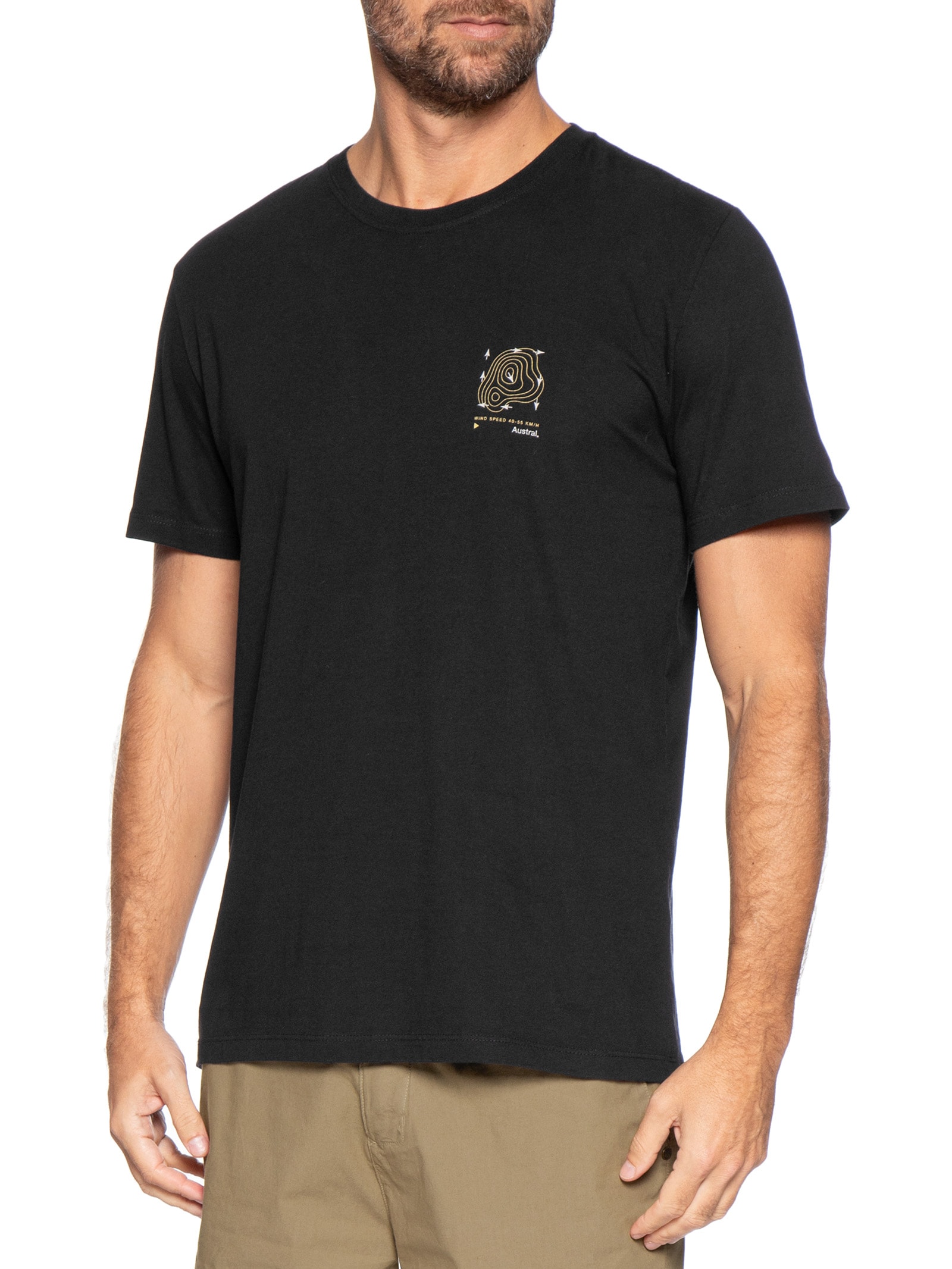 Camiseta Masculina Dander Preto Austral