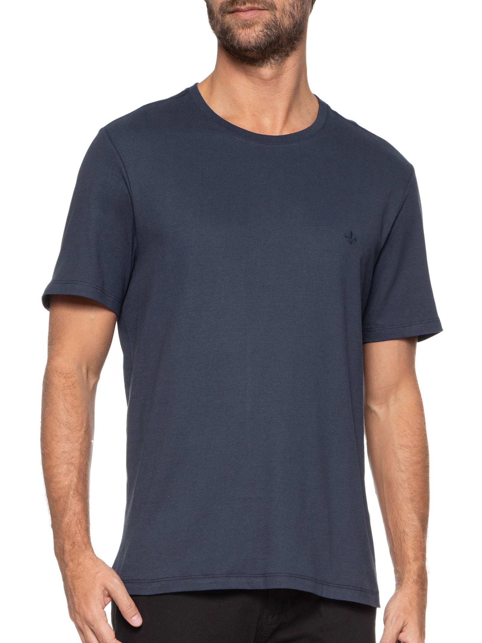 Camiseta Masculina Dc Básica Essenti Azul Dudalina