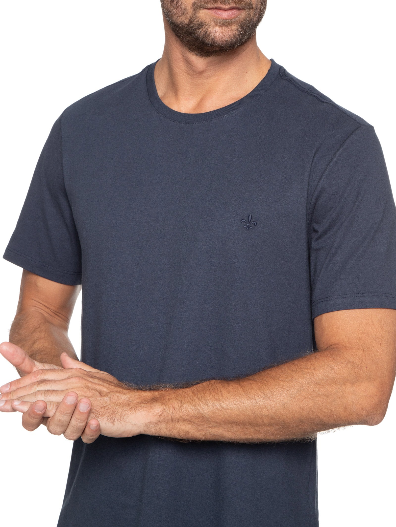 Camiseta Masculina Dc Básica Essenti Azul Dudalina