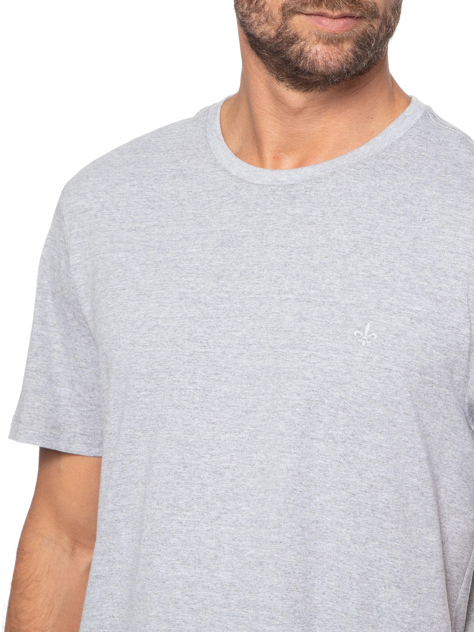 Camiseta Masculina Dc Básica Essenti Cinza Dudalina