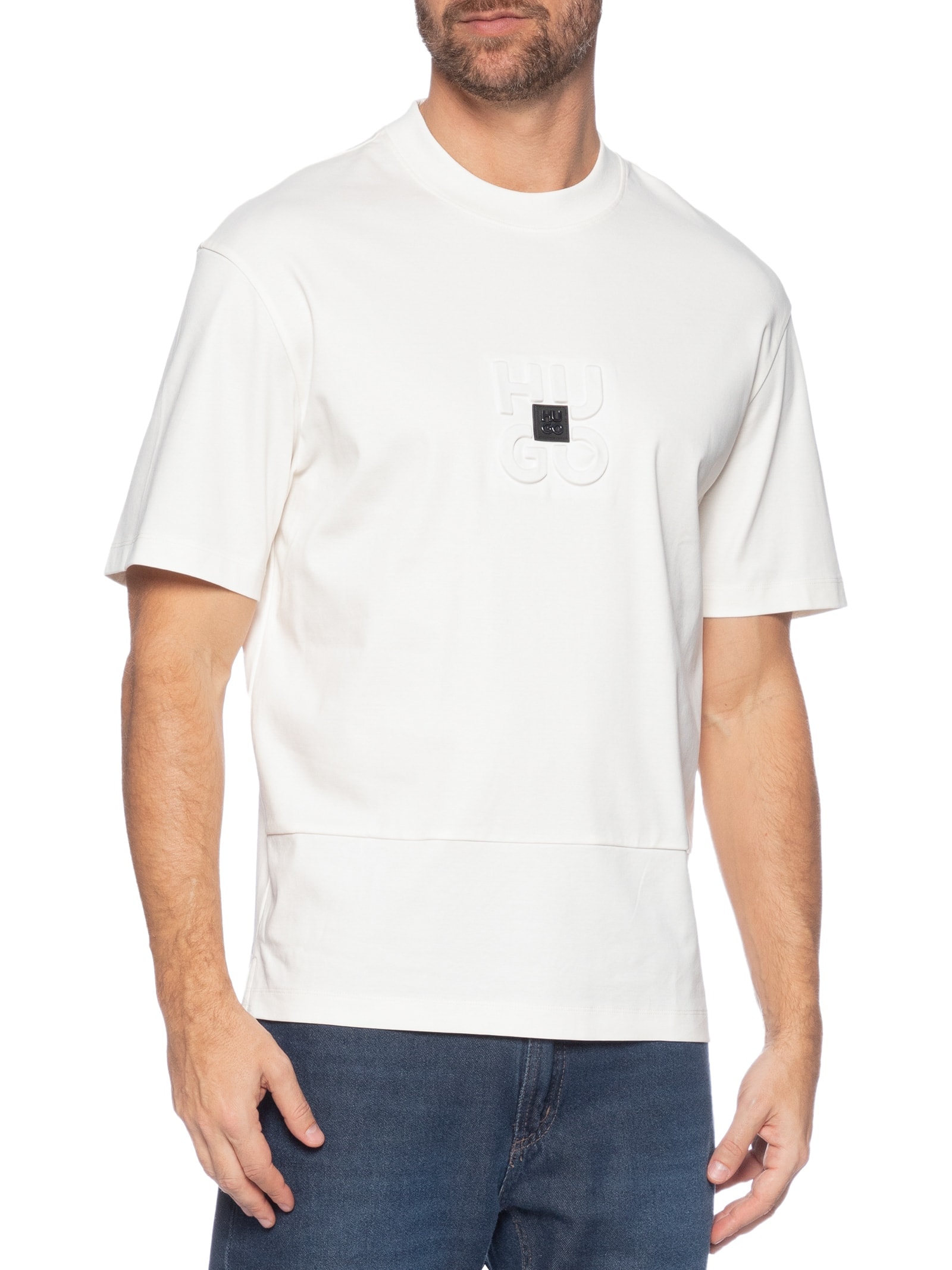 Camiseta Masculina Debostac Branco Hugo