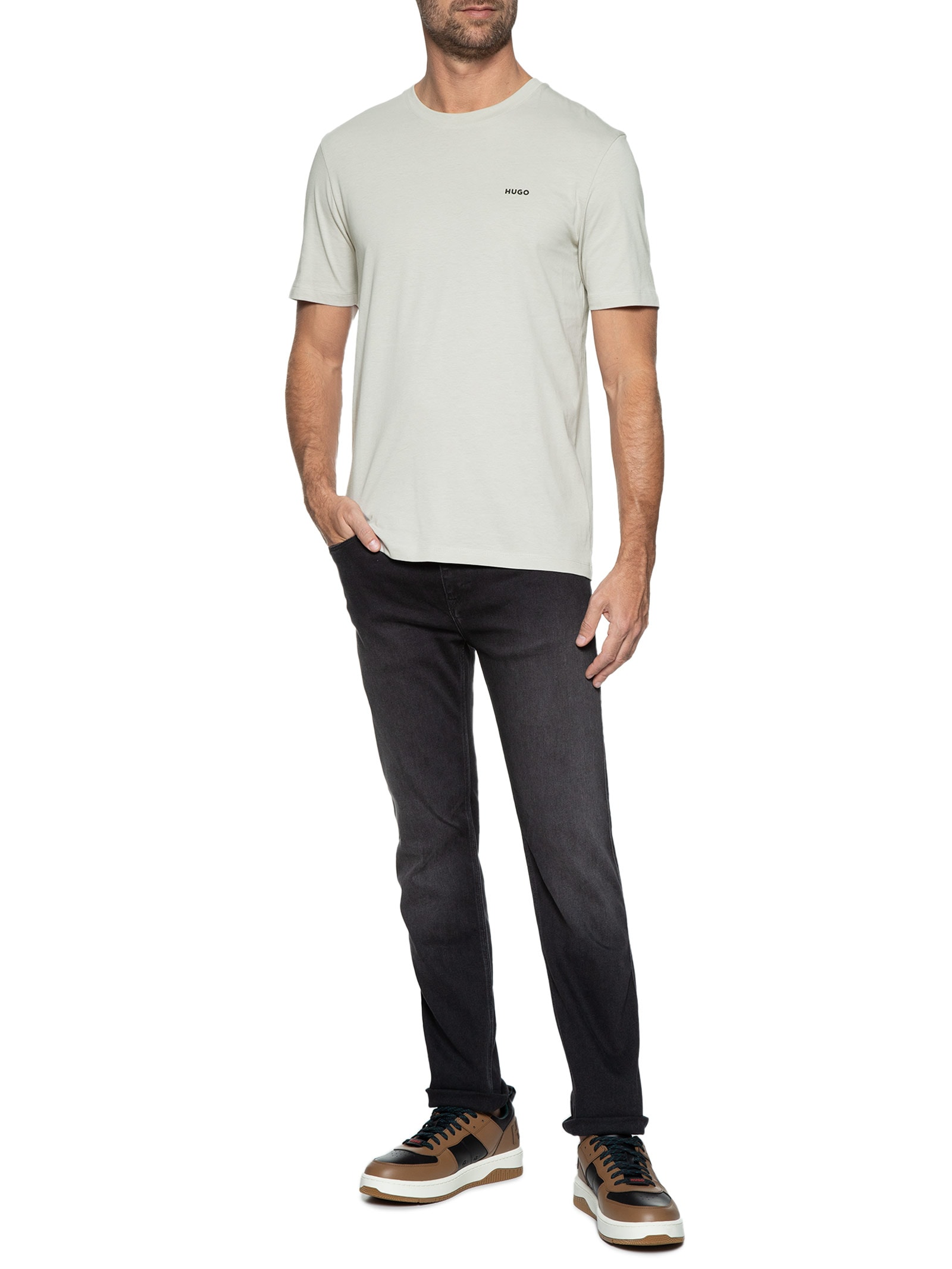 Camiseta Masculina Dero Cinza Hugo