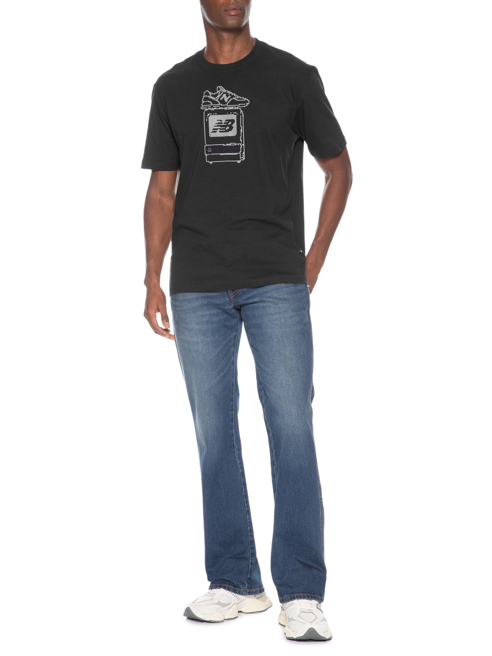 Camiseta Masculina Digitally Remastere Preto New Balance