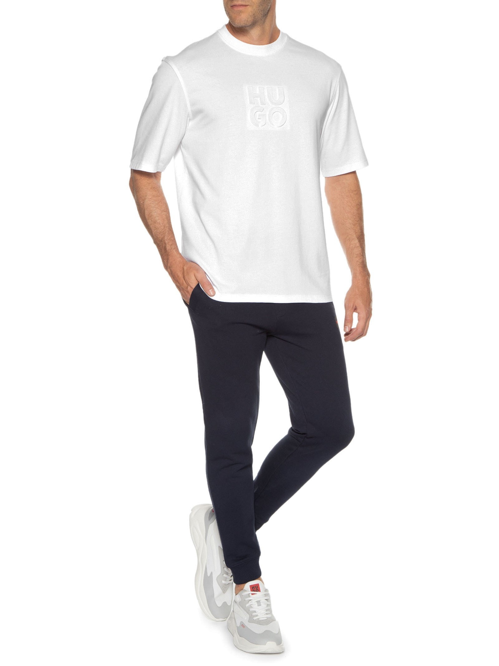 Camiseta Masculina Dleek Branco Hugo