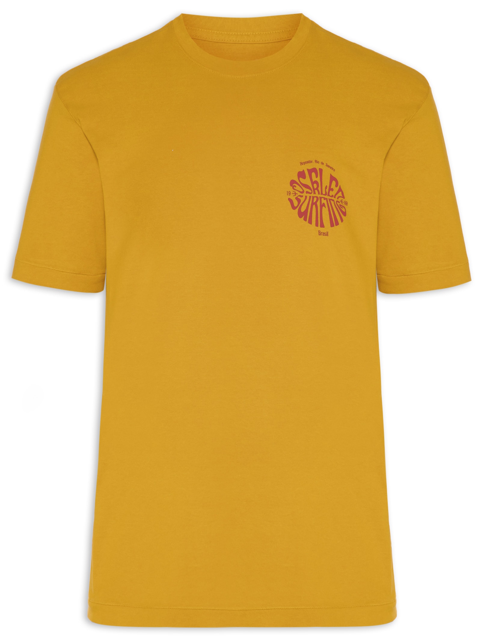 Camiseta Masculina Double 70's Surfing Laranja Osklen