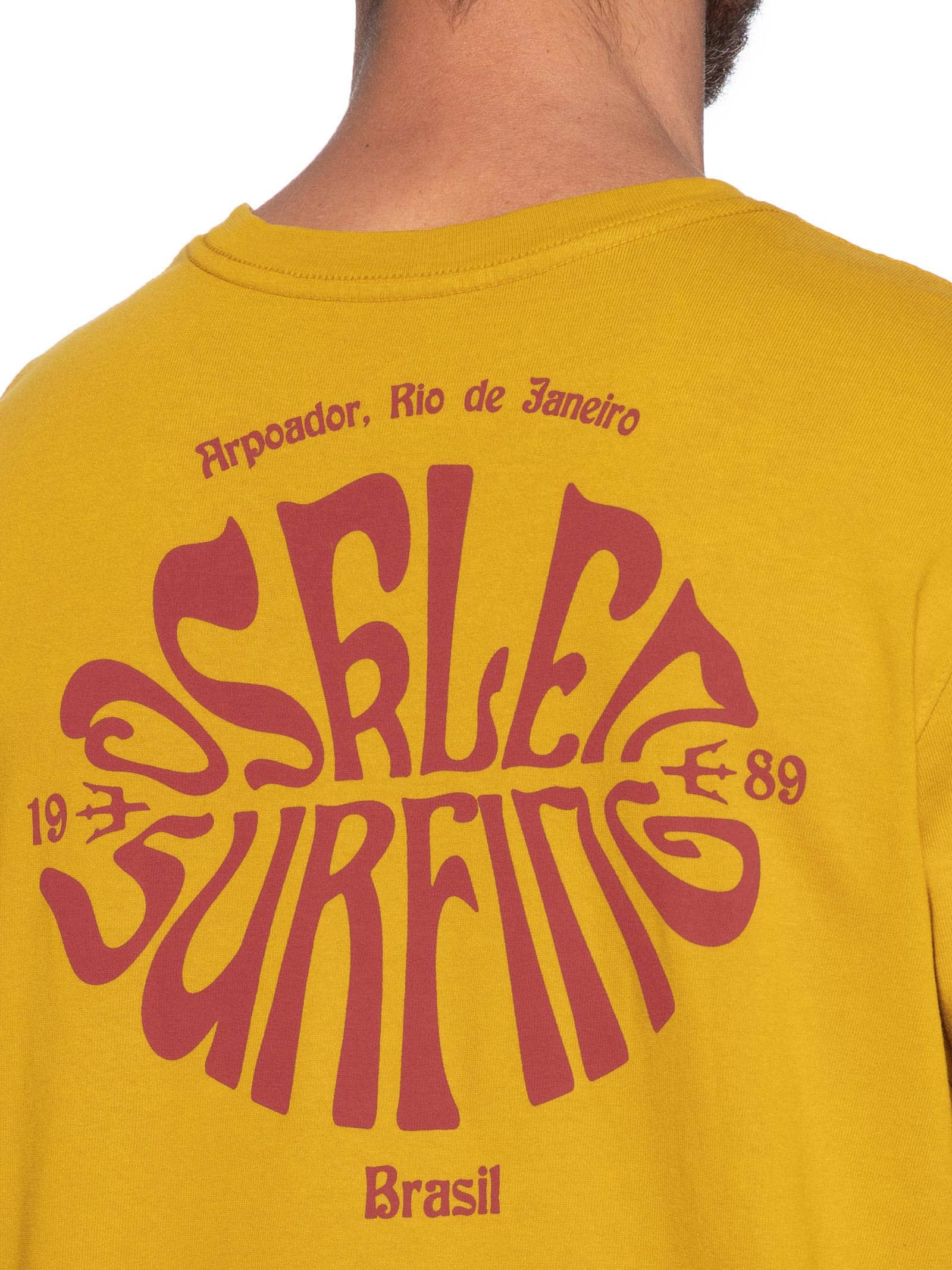 Camiseta Masculina Double 70's Surfing Laranja Osklen