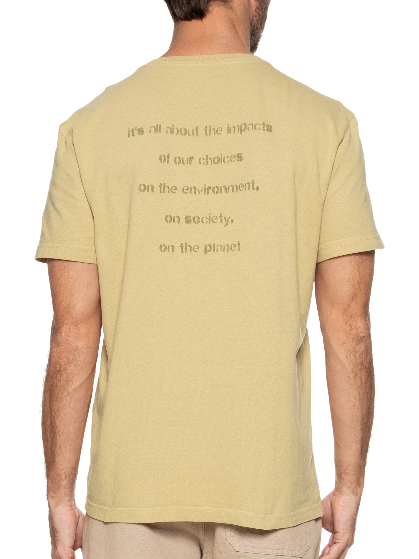 Camiseta Masculina Double Face E-Colors Mc Bege Osklen