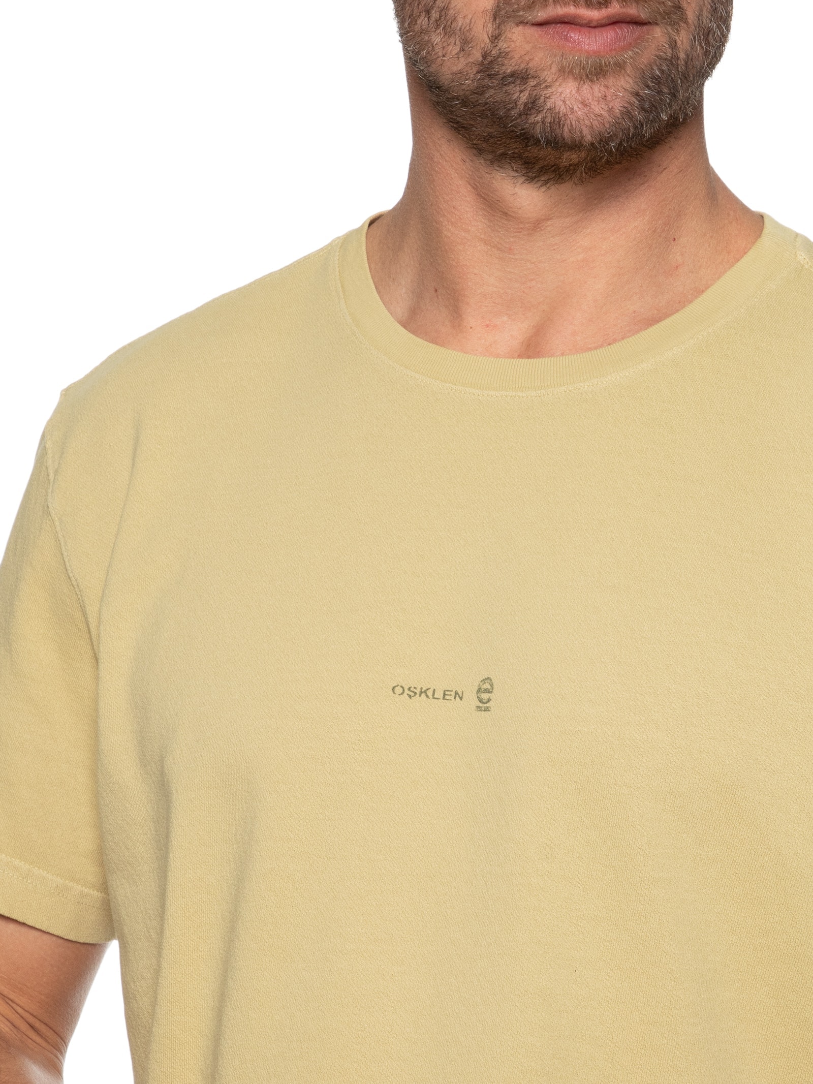 Camiseta Masculina Double Face E-Colors Mc Bege Osklen