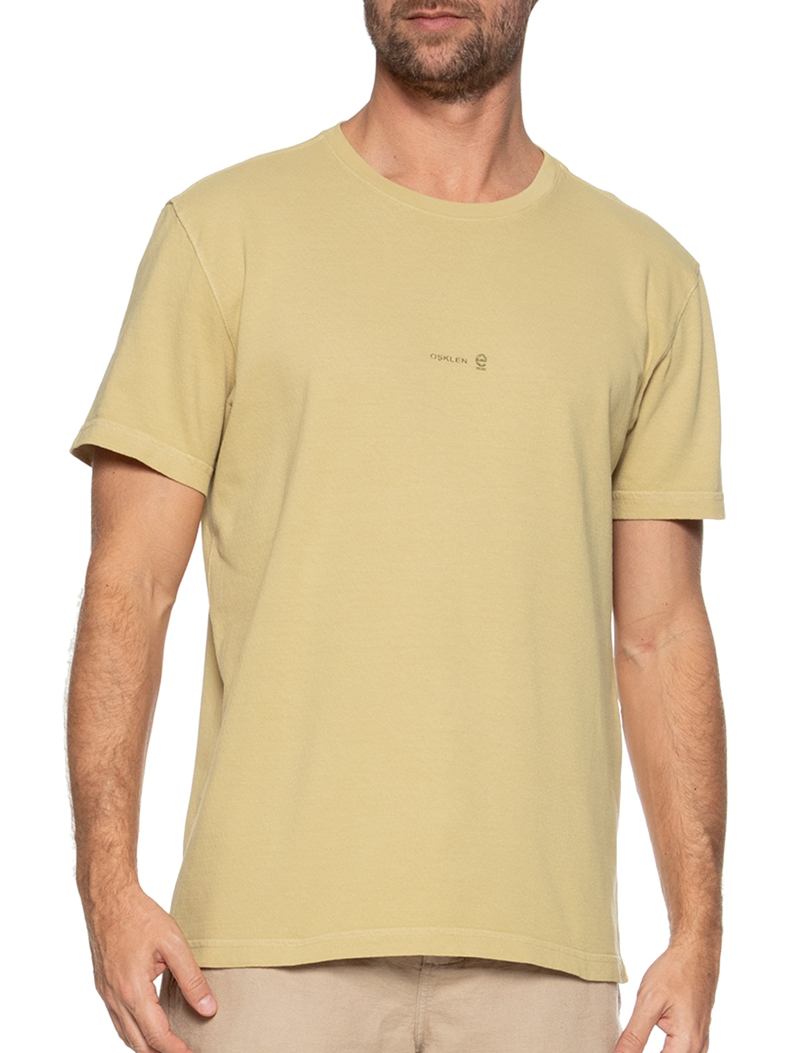 Camiseta Masculina Double Face E-Colors Mc Bege Osklen