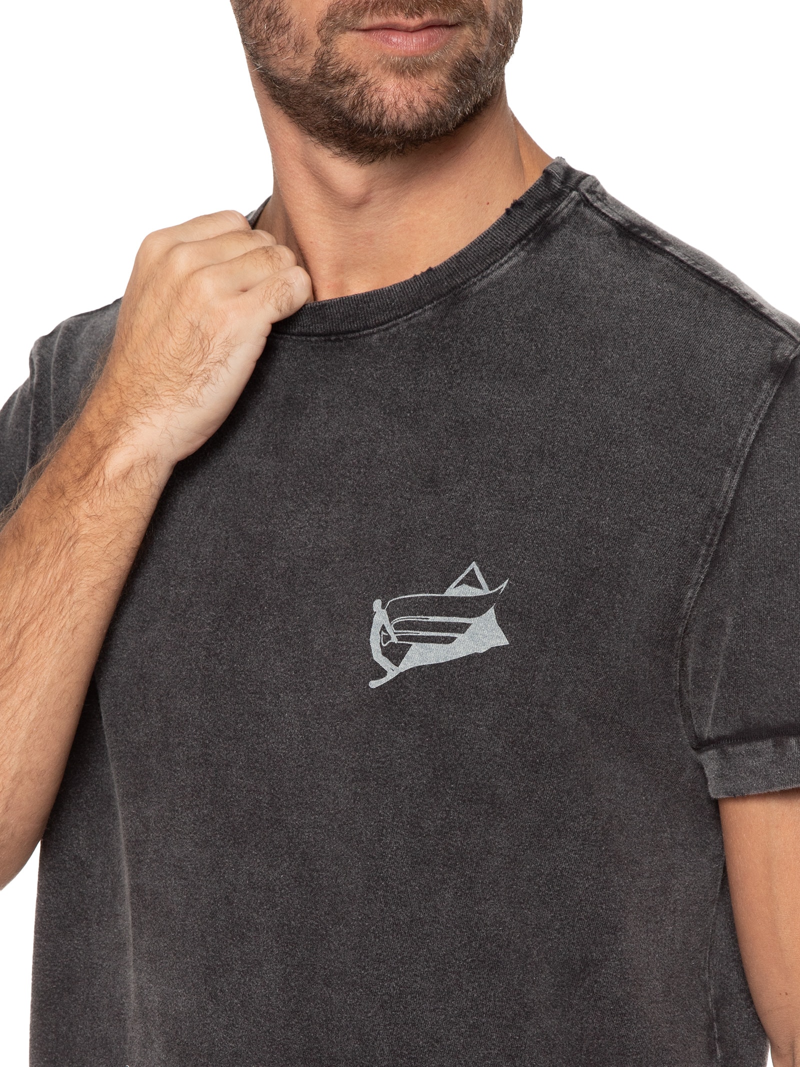 Camiseta Masculina Double Face Icaro Cinza Osklen