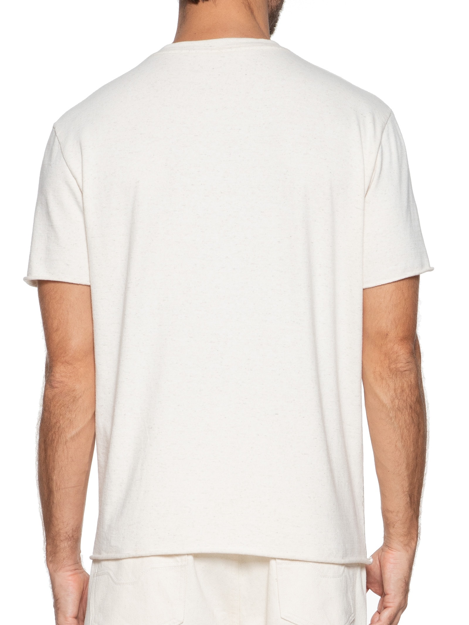 Camiseta Masculina Double Inspired By Nature Manga Curta Bege Osklen