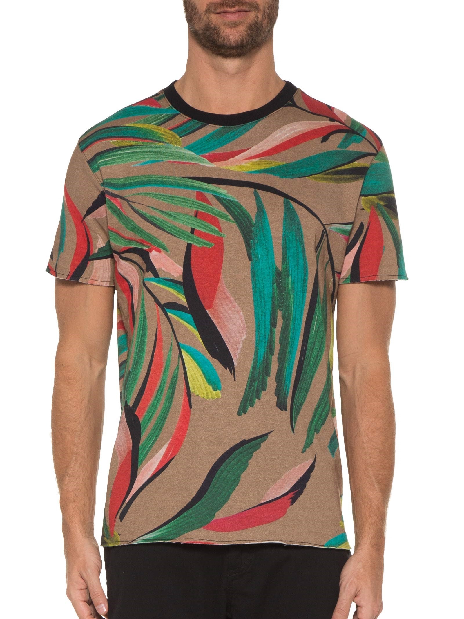 Camiseta Masculina Double Palmeira Bege Osklen