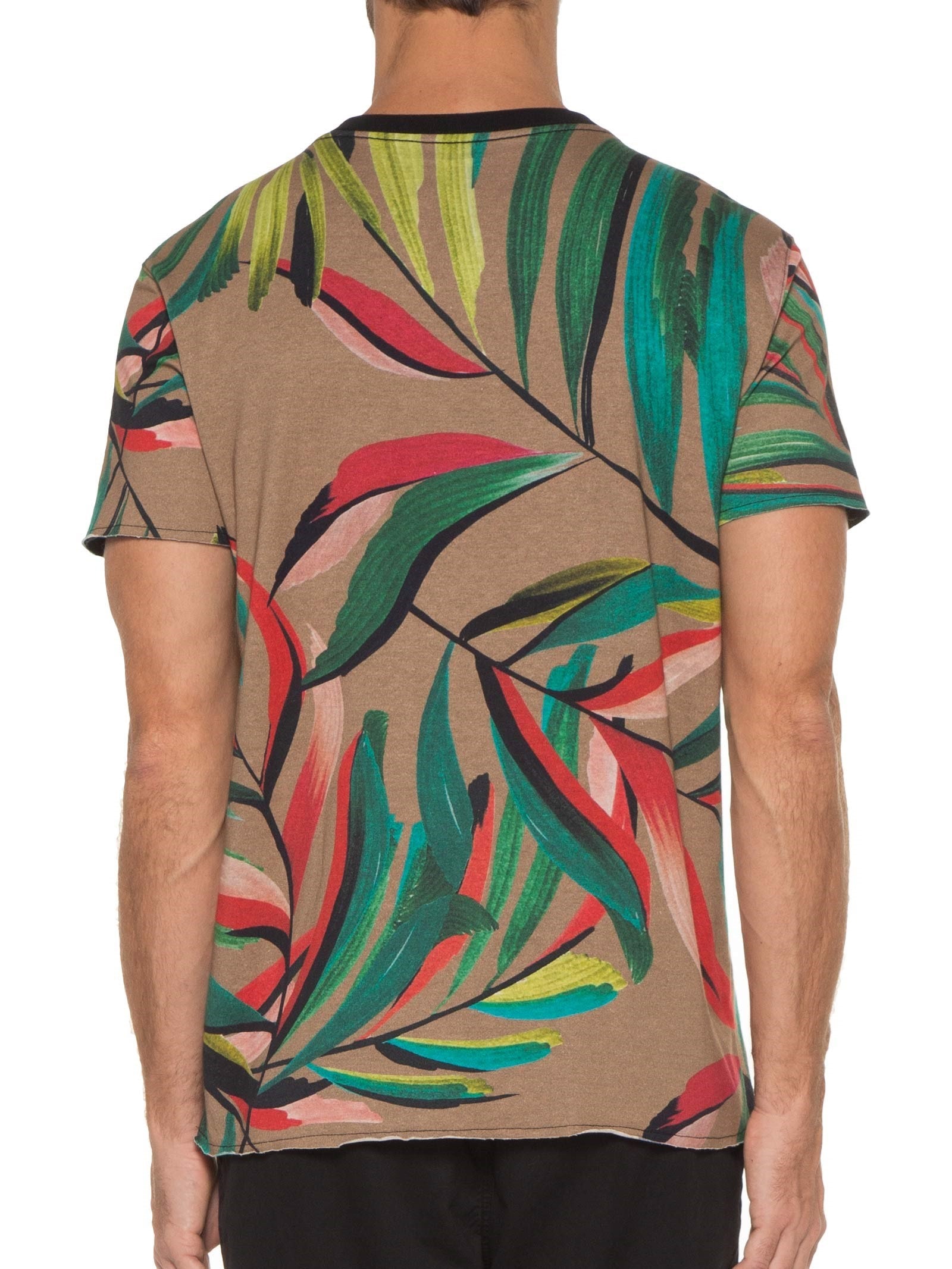 Camiseta Masculina Double Palmeira Bege Osklen