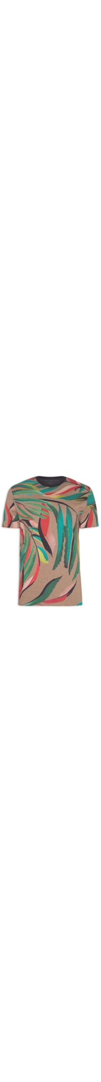 Camiseta Masculina Double Palmeira - Bege