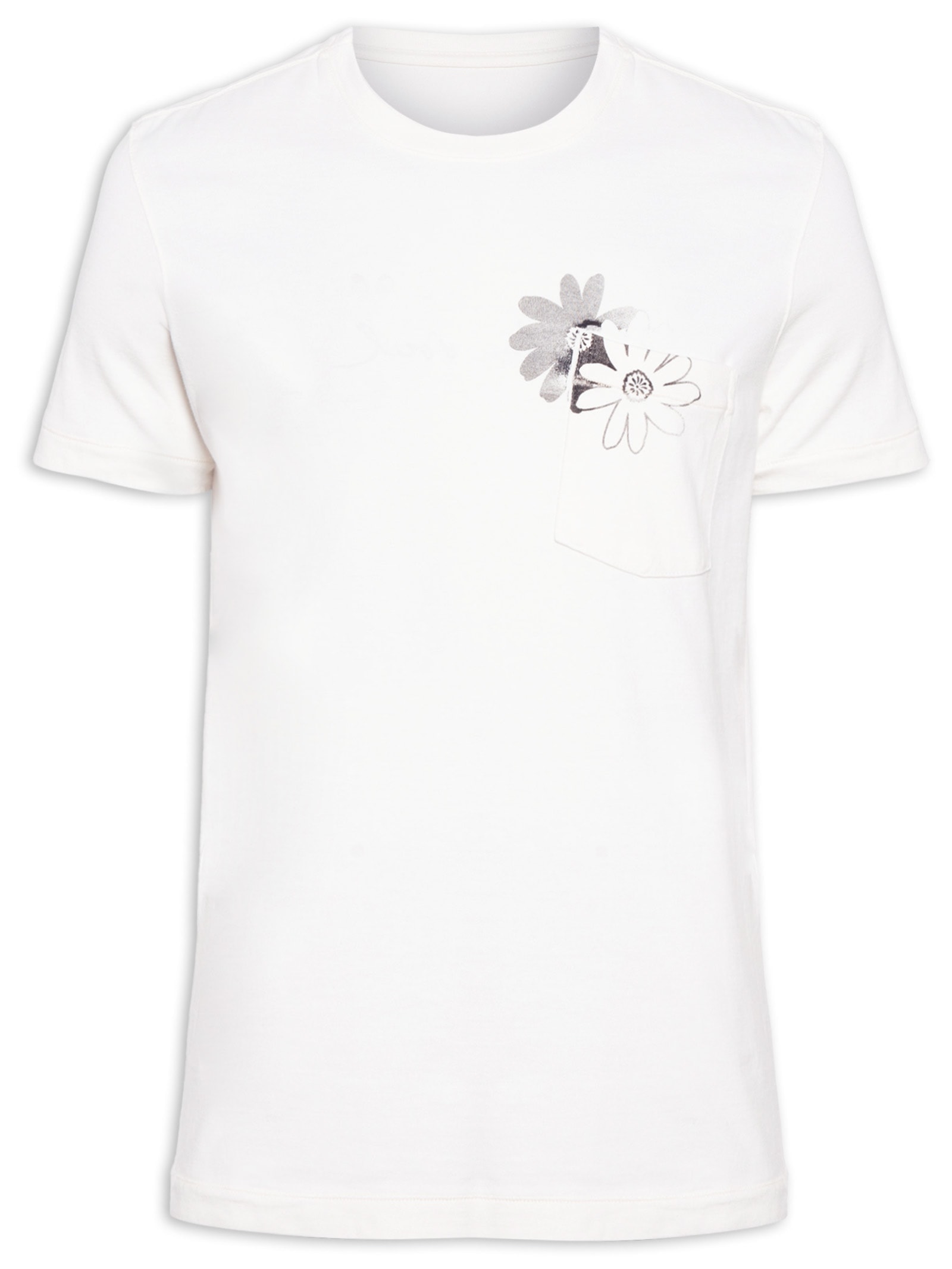 Camiseta Masculina Double Patchflower Branco Osklen