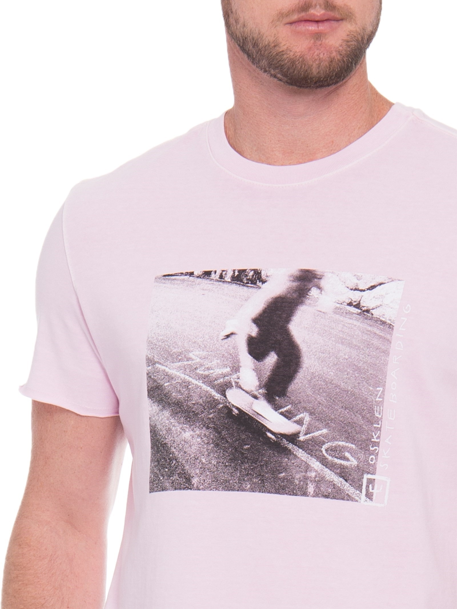 Camiseta Masculina Double Sk8 Asphalt Rosa Osklen