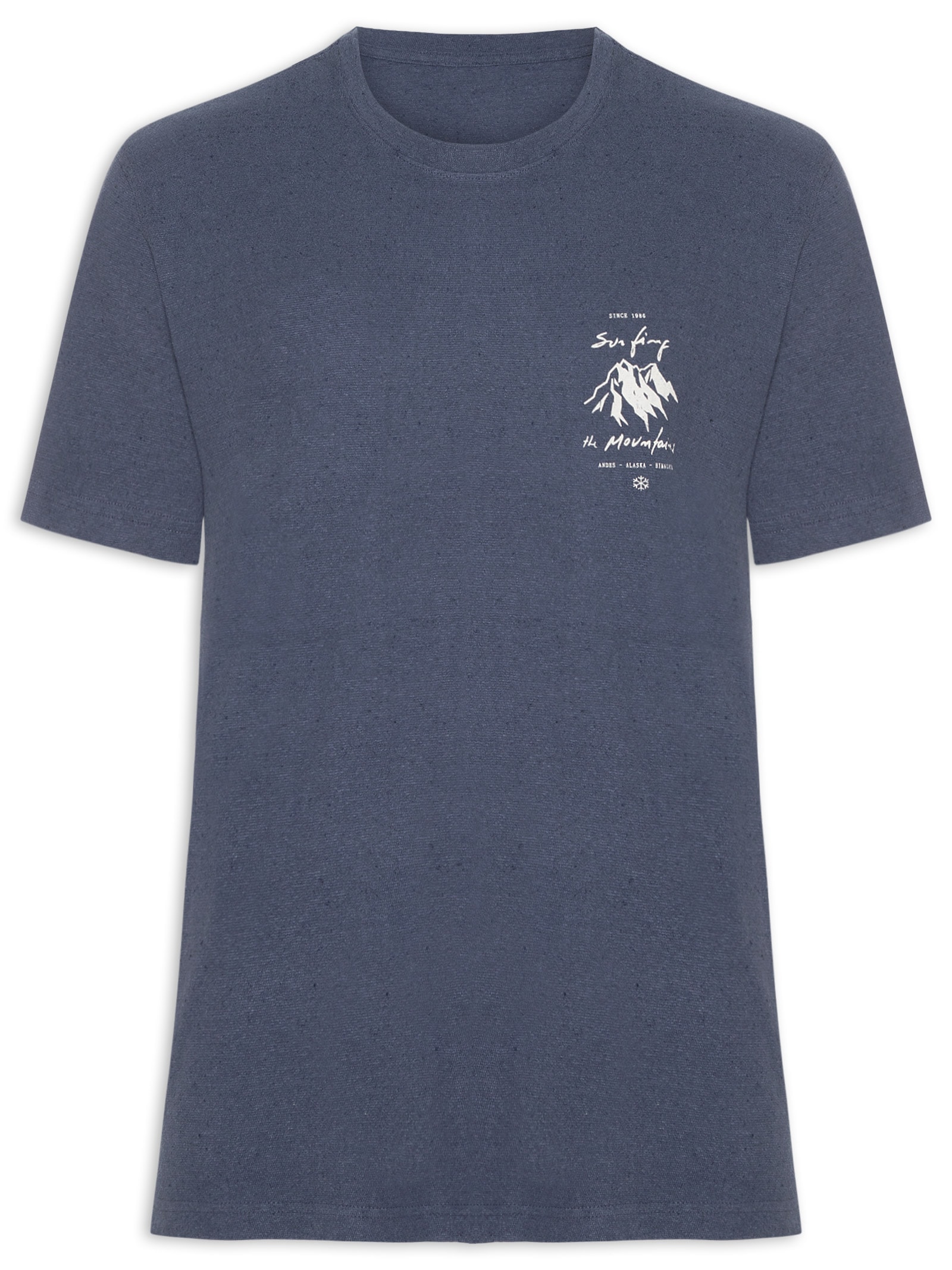 Camiseta Masculina Double STM Badge Eco – Azul Osklen